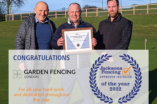 Garden fencing London taking over an award
