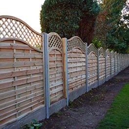 Fence panel with trellis top