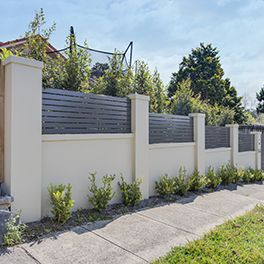 Trellis fence panels in garden
