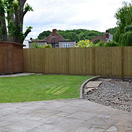 wooden fencing with Jacson panels